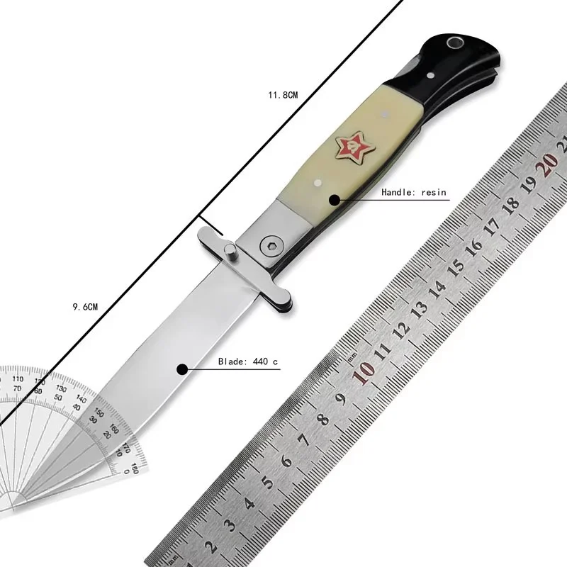 Складные ножи из эбенового дерева 440с для охоты кемпинга