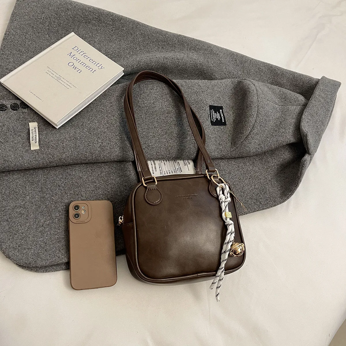 Простая повседневная универсальная женская сумка для хранения на одно плечо из