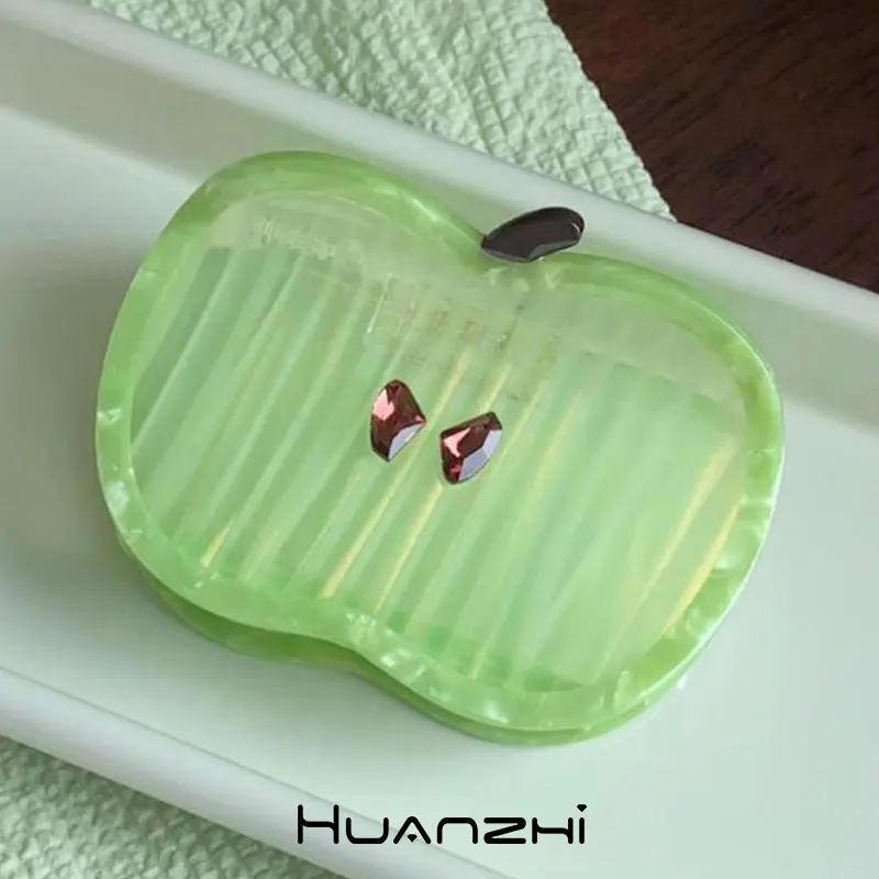 

Summer Fruit Green Apple Acetic Acid Hair Claws for Women Girl Unique Shark Clip Y2K Jewelry HUANZHI 2023 NEW INS