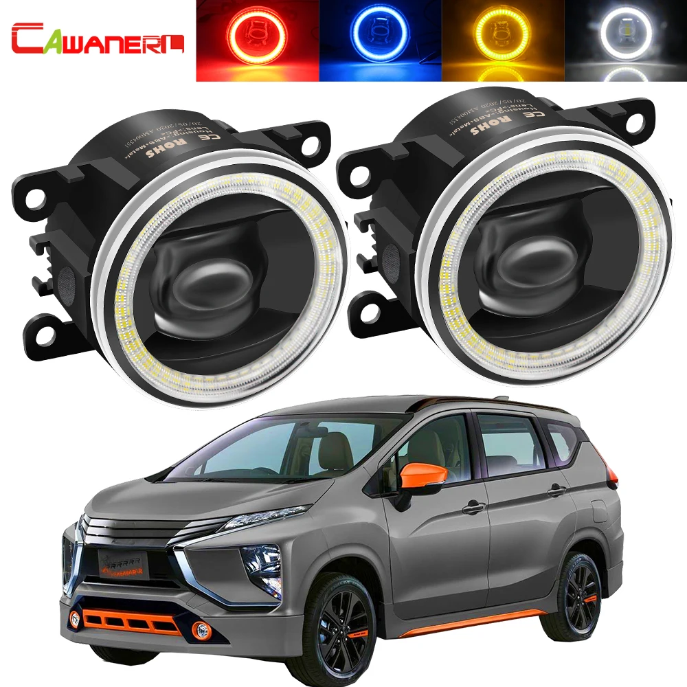 

2 Pieces 40W Car LED Fog Light Assembly 4000LM Angel Eye Fog Daytime Running Lamp DRL H11 12V For Mitsubishi Xpander 2017-2020