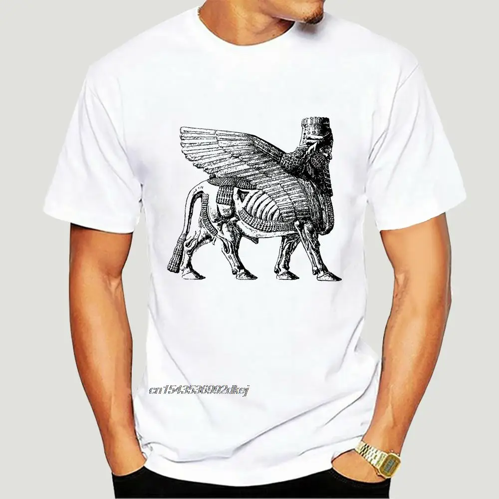 

Assyrian Winged Bull T-shirt Sumaria GrayKhakiWhiteYellow.Size S-XXXL 0891D