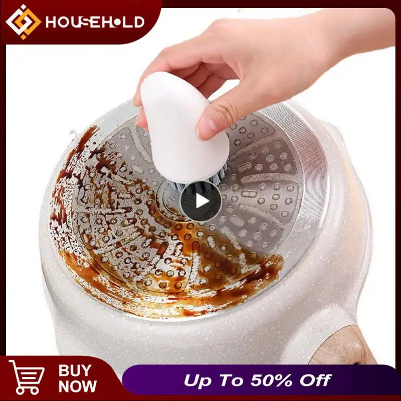 

Brush Pot Artifact Cleaning Brush Comprehensive Cleaning Flexible And Versatile 43g Strong Decontamination Wash Pot Brush Orange