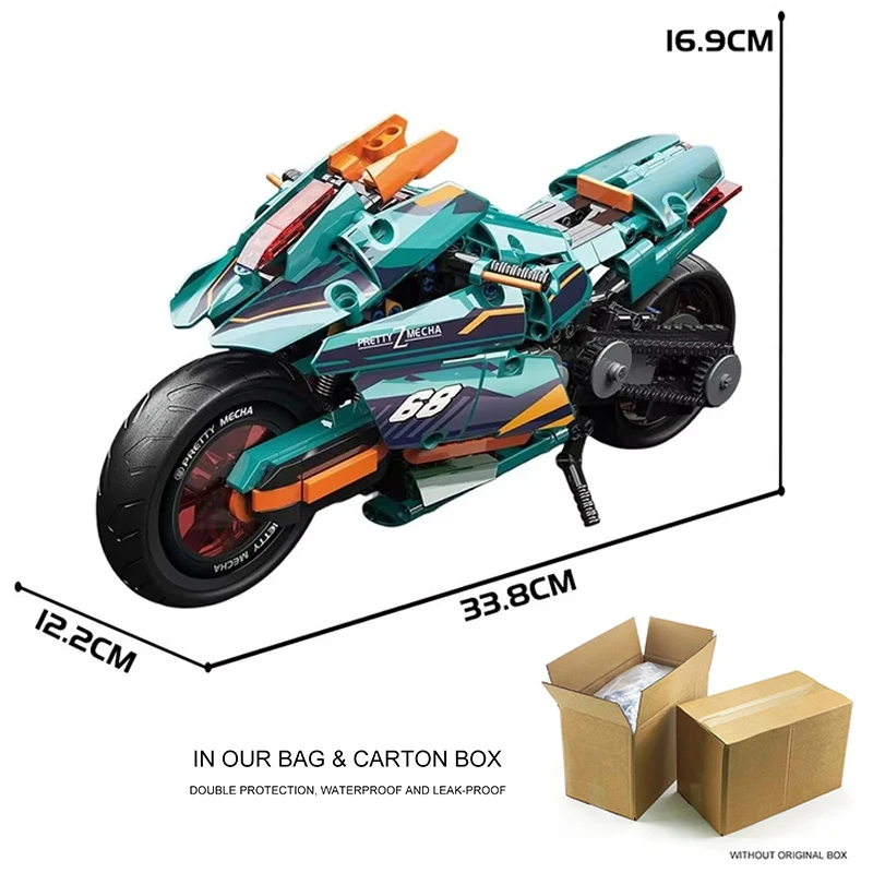 Техническая кибер-игра 2077 мотоцикл MOC строительный блок моторный автомобиль