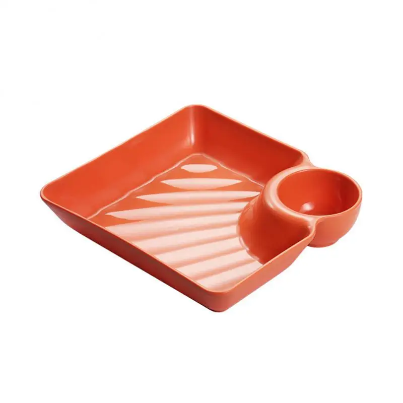 

Kitchen Accessories Serving Plate Creative Square Tray Separated Tray Snack Platter Tableware Dinner Plate Vinegar Plate