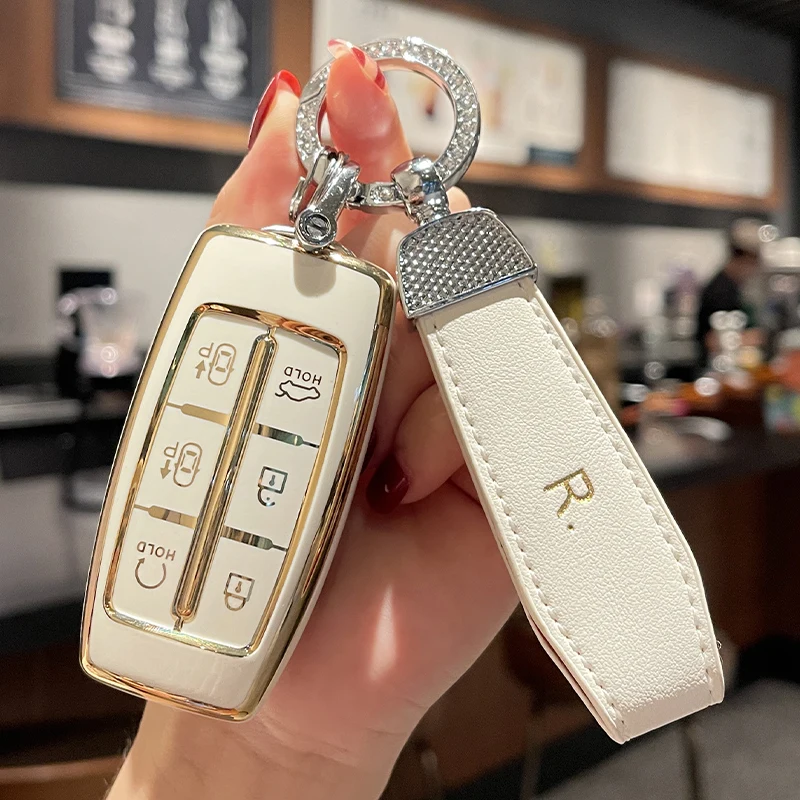 

Чехол для автомобильного ключа из ТПУ с 6 кнопками для Hyundai Genesis GV70 GV80 GV90 2020 2021 2022