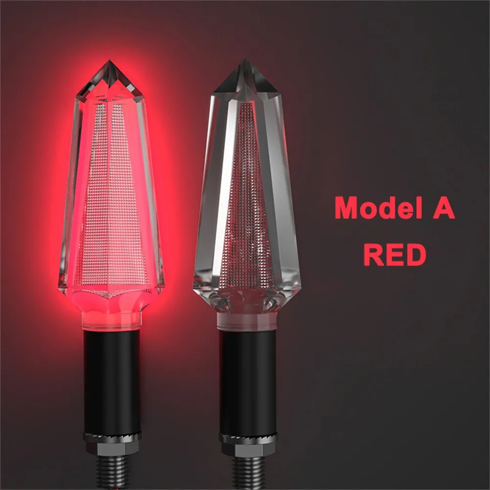 

2PCS DC-12v Motorcycle Turn Signal Light Red/Blue/Yellow Motorcycle Modification Led High Brightness Crystal Bulb Turning Direc