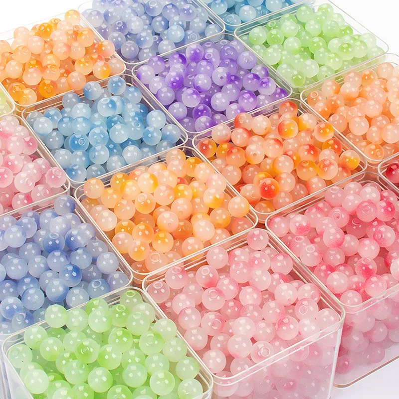 

Mixed 8mm Glass Crystal Beads Loose Spacers Round Beads for Jewelry Making Needlework Charms Bracelet Necklace DIY Accessories