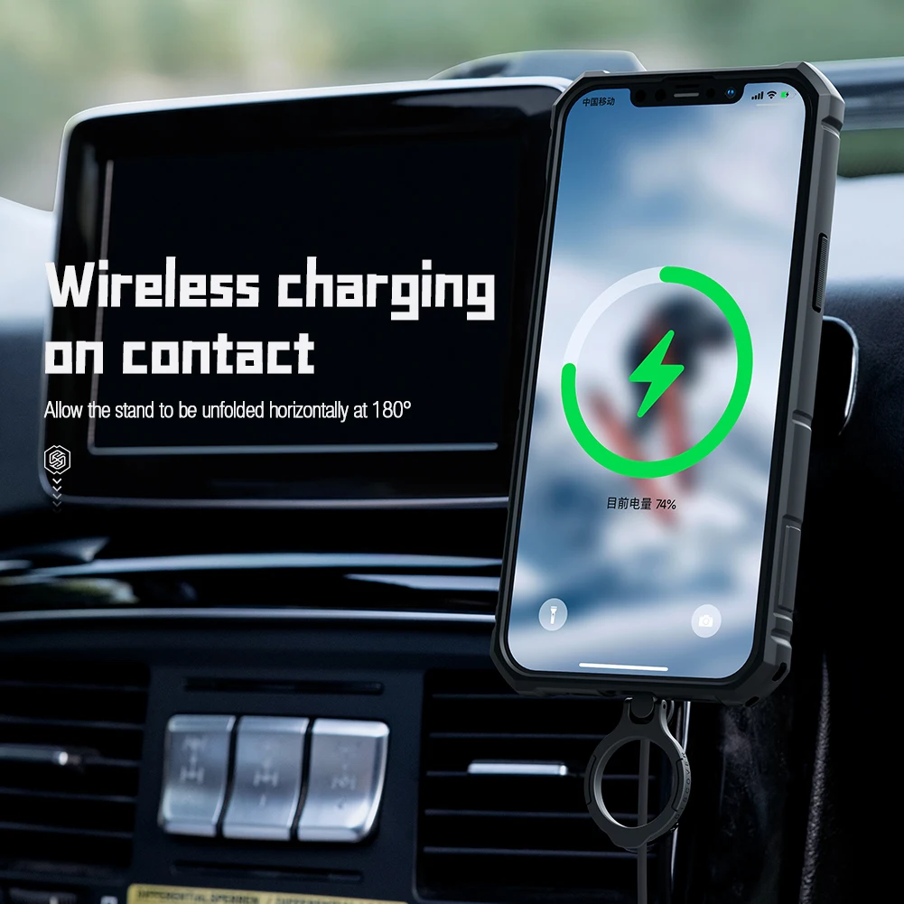 For iPhone 13 Pro Max Case For iPhone 14 Pro Max NILLKIN CamShield Armor Pro Magnetic Case Slide Camera Case With Ring Kickstand