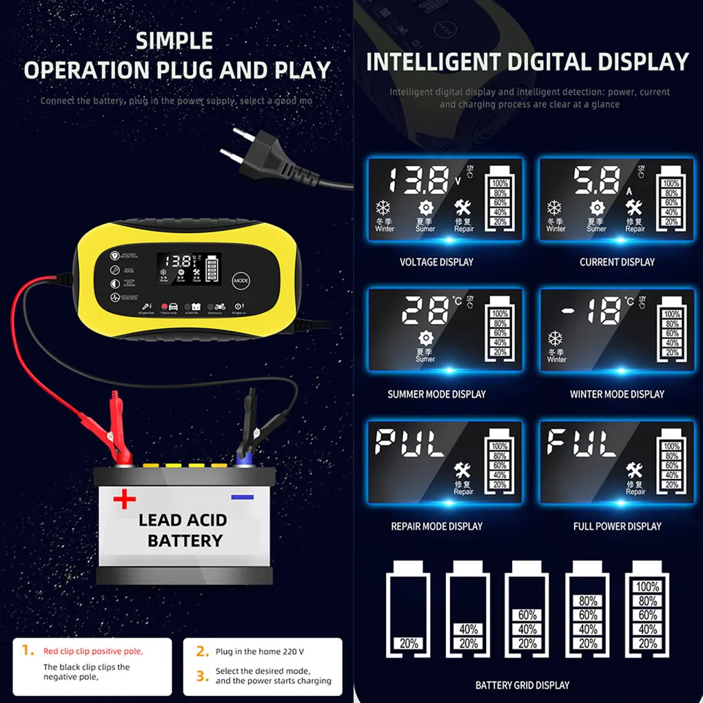 

Battery Charger Charging Device Power Bank Intelligent Motorcycle