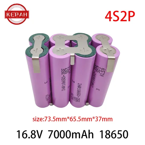 Аккумуляторный блок KEPAH 3500mAh для отвертки, электродрели 6S2P/6S1P/5S4P/5S3P/5S2P/5S1P/4S2P/4S1P/3S2P/3S1P/2S2P/2S1P/1S3P/18650