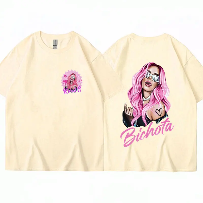 Футболка Karol G Bichota с принтом для мужчин и женщин модная дизайнерская свободная