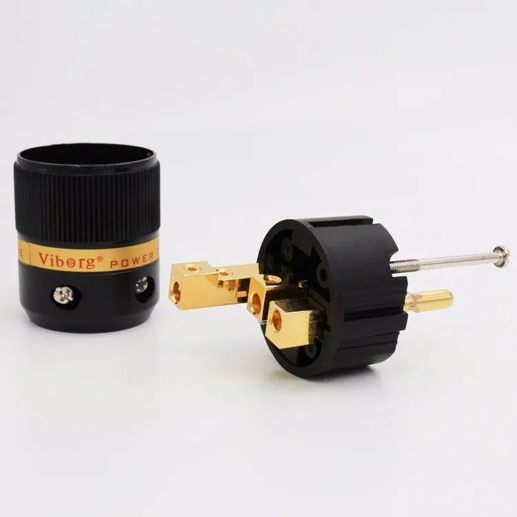 Viborg VE501G + VF501G 99 99% чистая медь 24-каратного позолоченного разъема питания Schuko