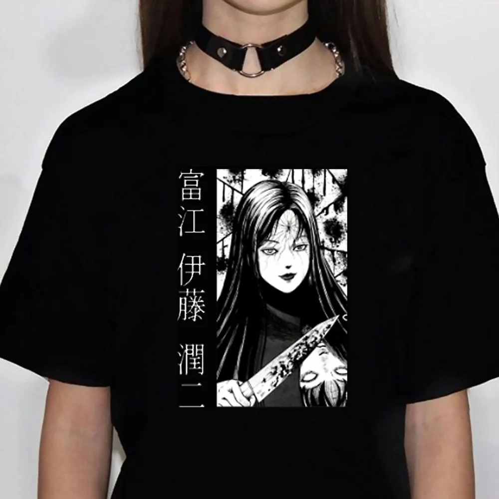 

Junji Ito t shirt women harajuku anime comic Tee girl comic funny clothing