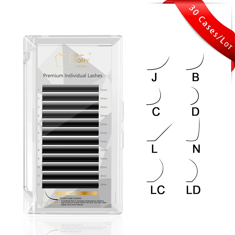 

MEILAIMDY Individual Eyelash Extension 30 Case Natural Soft Single Lashes Wholesale Beauty Makeup Black Mink False Eyelashes