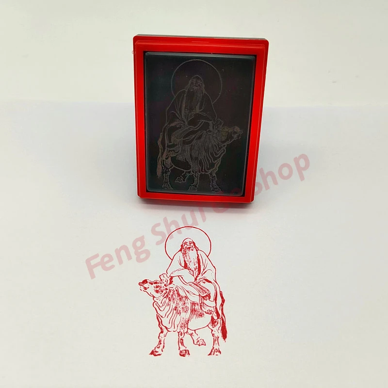

The seal of the Buddha statue of Tai Shang Lao Jun riding a cow, automatic oil discharge, photosensitive seal