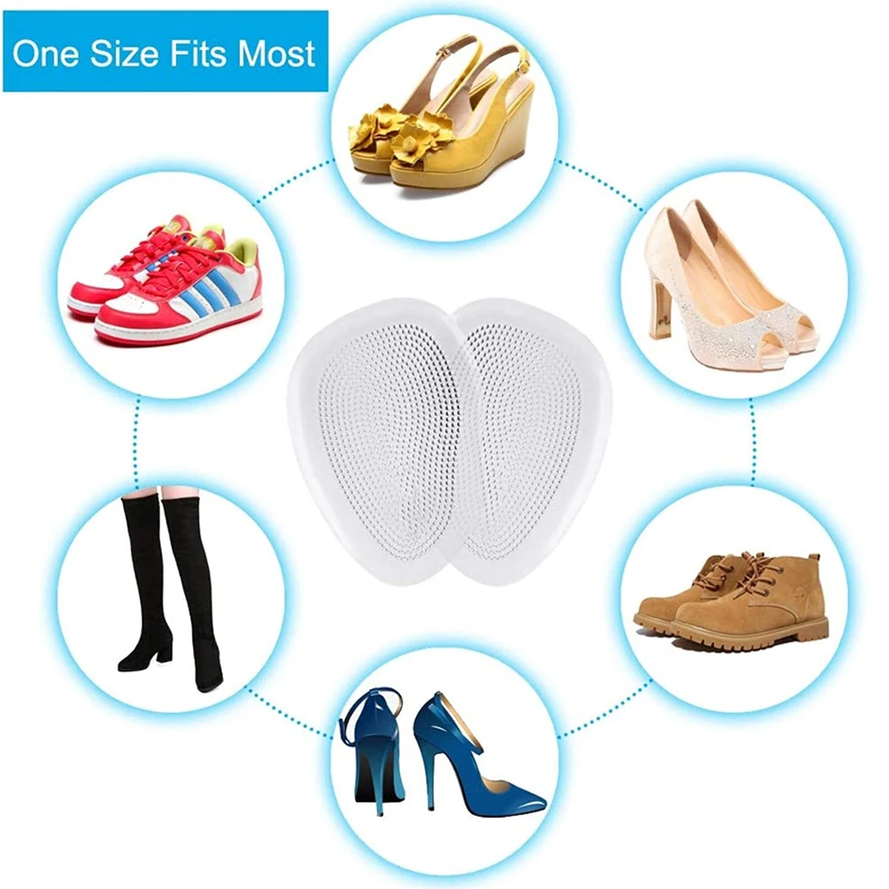 Forefoot Insert Metatarsal Pads for Women Silicone Shoes Insoles for Women High Heels Sandals Non-slip Foot Massage Gel Pads