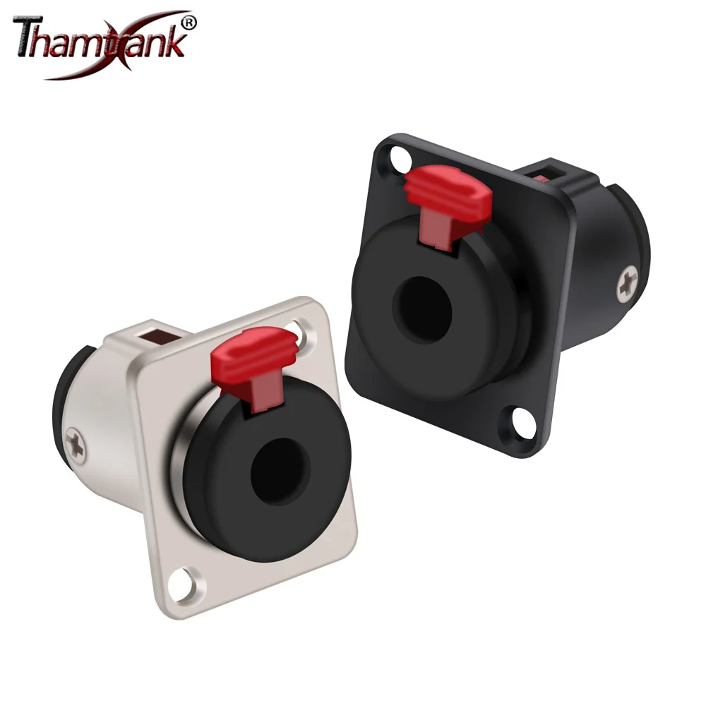 

4pcs XLR 6.35mm Female Jack 3Pins Chassis Panel Mount Jacks D Series Metal Housing for Holes Audio Studio Connectors