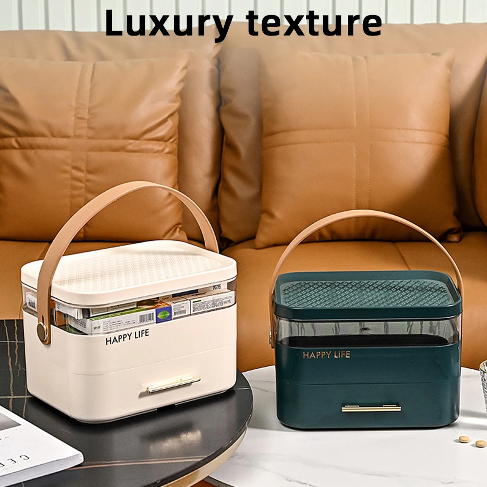 

Портативный пластиковый контейнер для лекарств, ручная переноска, контейнер для хранения лекарств для дома