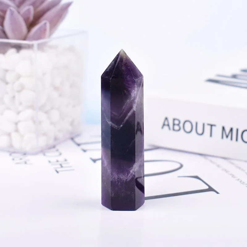 

Натуральный аметистовый кристалл пирамида для исцеления RYCRYSTAL