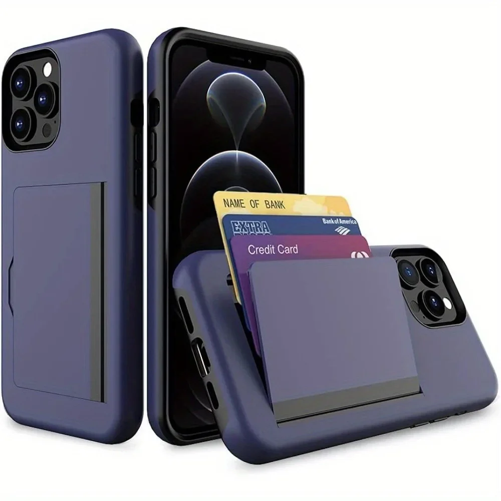 Чехол-кошелек Cace для iPhone 16 Pro Max 15 Plus 14 с 2 слотами удостоверения личности держатель