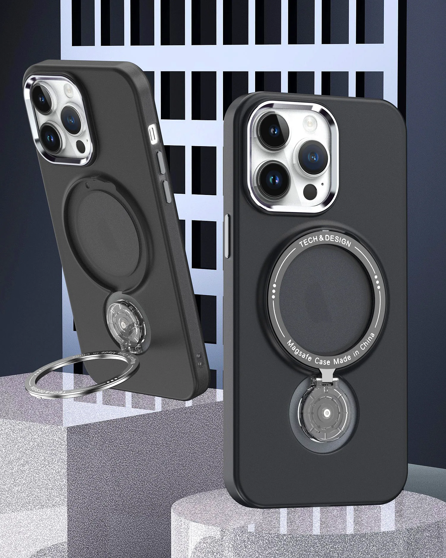 

New 360 Degree Rotating Bracket Magnetic suction Phone Case For Iphone 14 Plus 13 12 11 Pro Max Case Fall prevention Phone Cover