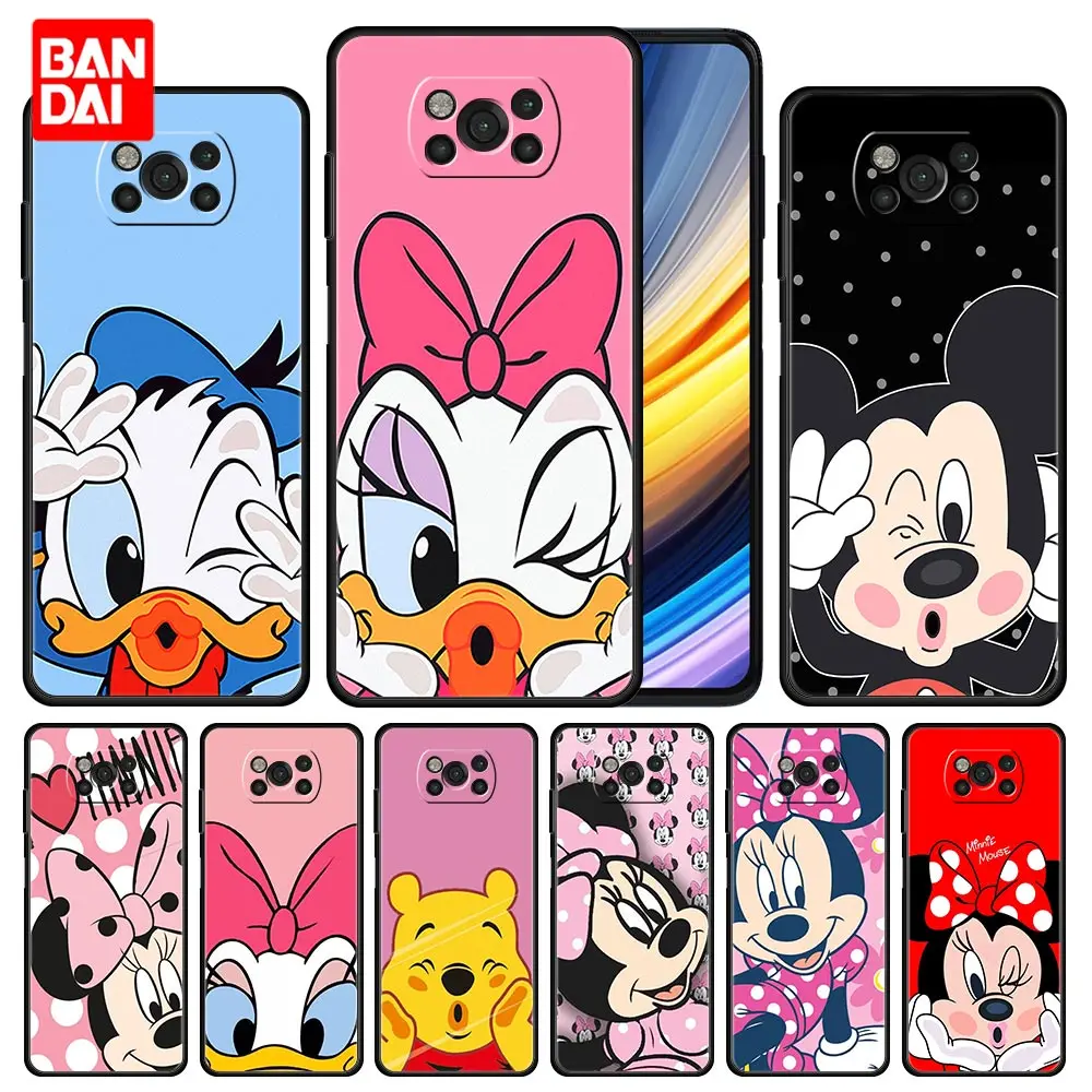 

Case for Xiaomi Mi Poco X3 NFC F3 Redmi Note 9s 9 9A 9C 8 10 11 9T 8T 10T K40 Pro Plus Bag Capa Mickey Minnie Donald Daisy Duck