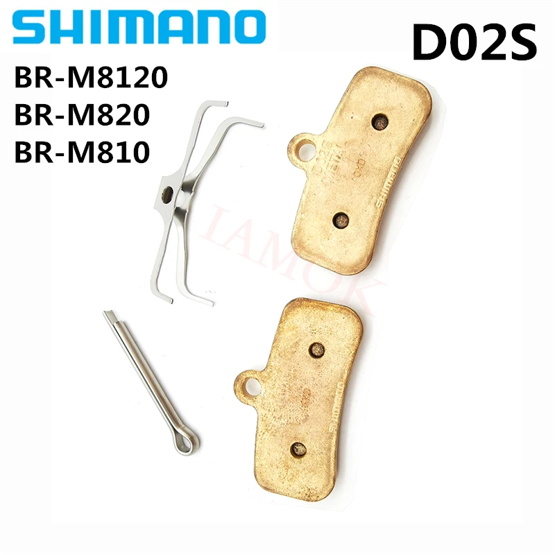 

SHIMANO DEORE XT Bike D02S Narrow Metal Disc Brake Pads Iamok For BR-M8120/M7120/M820/M810 with Spring 4-Piston Bicycle Parts
