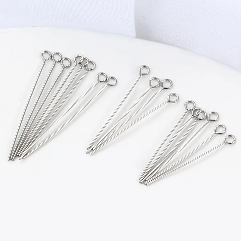 

Штифты с глазами для изготовления ювелирных изделий «сделай сам», 100 шт./лот, 16, 20, 25, 30, 35, 40, 45, 50 мм, булавки с глазами для изготовления жемчужи...