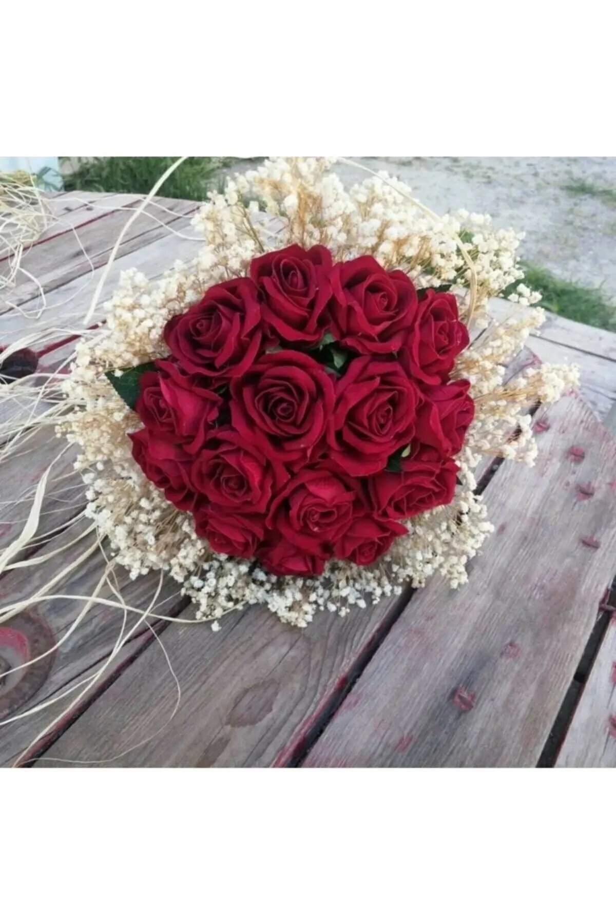 

New Corsage Bride And Groom Boutonniere Red Rose GLNB2 Bridesmaid Throw Bouquet 2022 Marriage