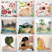 2022 new summer day green decor home decorative pillow case for car sofa creative decoration modern bed room couch cushion cover