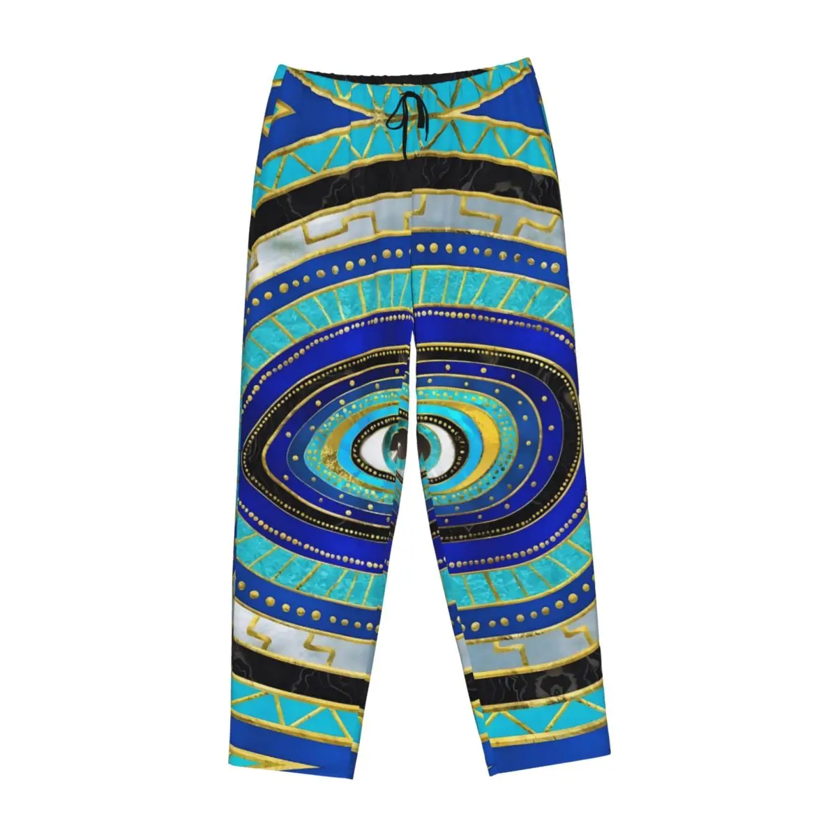Фото Пижамные штаны Nazar Evil Eye на заказ, женские брюки с символом амулета, одежда для сна, эластичные штаны для сна с карманами №2