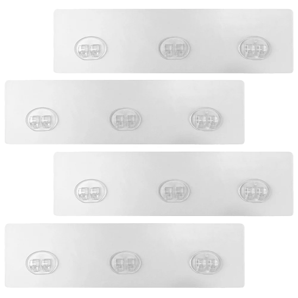 Бесследная полка для хранения без крючков прозрачная угловая душа клейкая