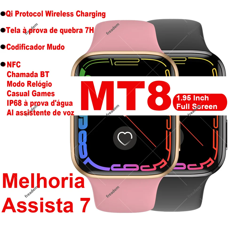 

Смарт-часы 7 MT8 с поддержкой NFC и bluetooth, 1,95 дюйма