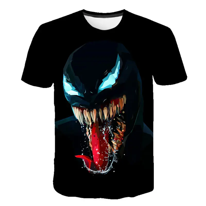 

Horror Venom War T Shirt Men Ladies Superhero 3d Print T Shirt Casual Fashion O Neck Boys T Shirt Top Plus Size 6XL