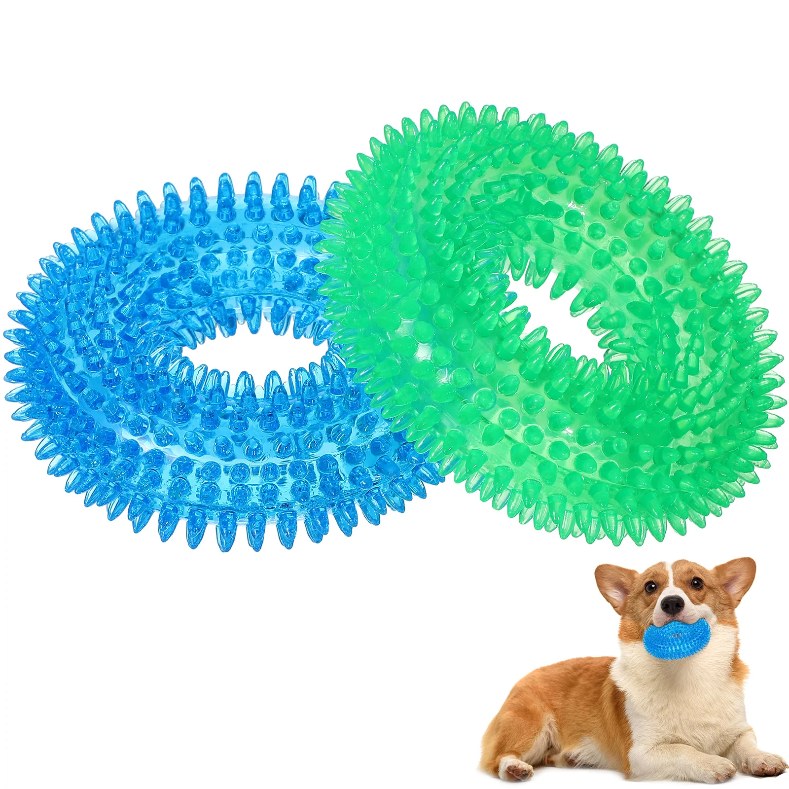 

2 Pcs Puppy Teething Rings Chew Toys Dogs Dogs Toys Puppy Teething Toys Bite Puppy Toys Puppy Chew Toys Teething