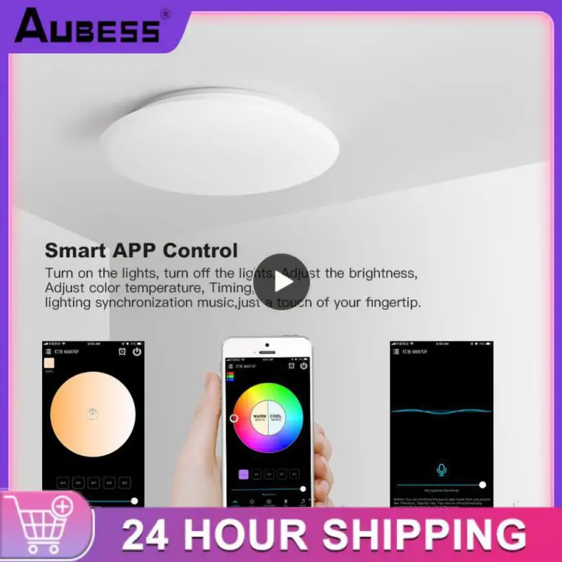 

2/3/5PCS Dual Mode Ceiling Light App Voice Control Ceiling Lamp 28w Remote Control Wifi Led Lamp Wifi Smart 90-240vac