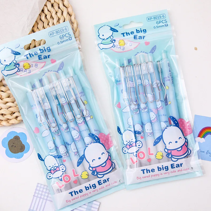 

0.5Mm Kawaii Creative Sanrio Pochacco Kuromi Roller Ball Pen Set Cartoon Anime Cinnamoroll Stationery Black Pen Student Girl Use