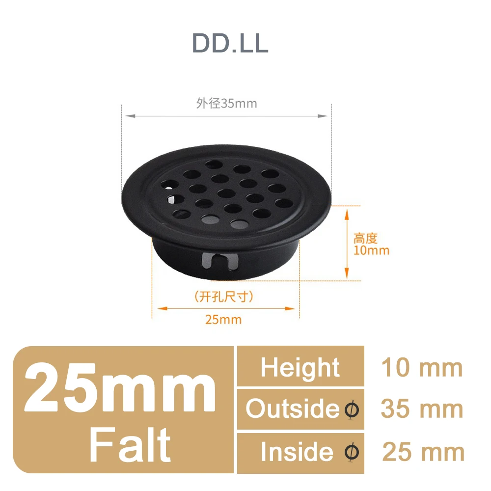 

Диаметр 19 мм/25 мм/29 мм/35 мм/53 мм круглая крышка с вентиляционным отверстием для шкафа комплект сетчатых отверстий для вентиляции из нержавеющей стали 10 шт./партия
