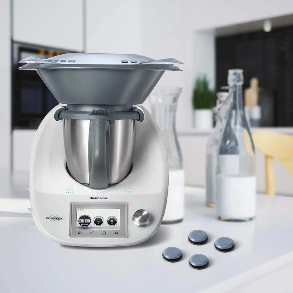 4 шт. самоклеящиеся наклейки-невидимки для раздвижной доски Thermomix TM5 TM6