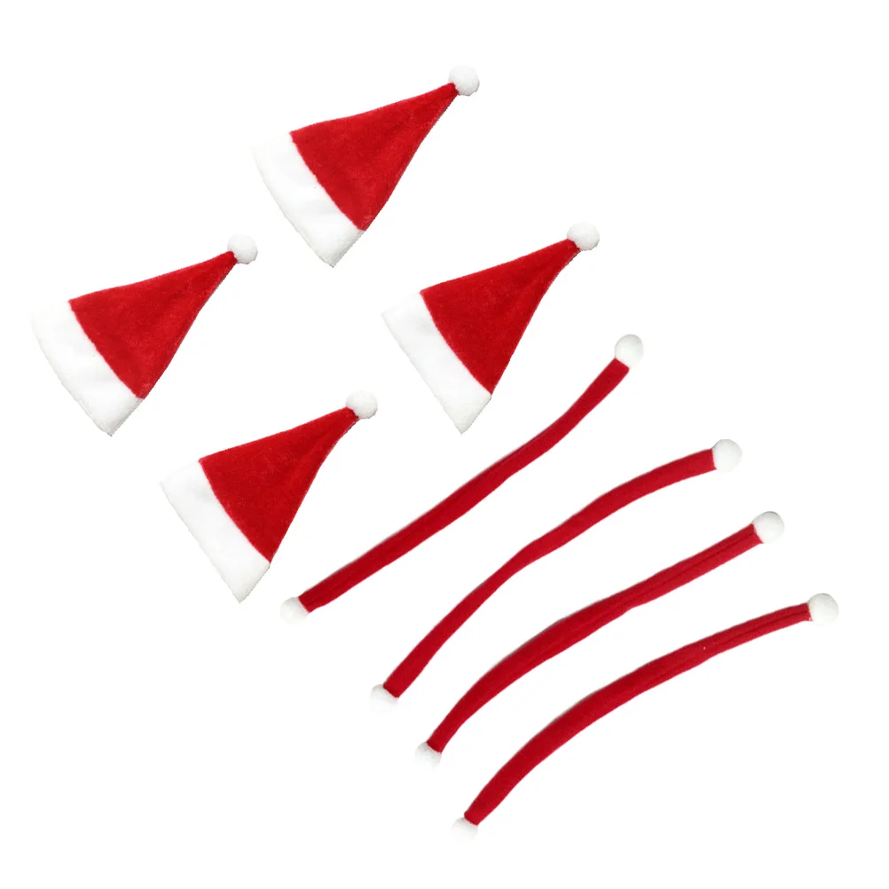 

Christmas Mini Hat Scarfbottle Santa Hatspet Covercup Dress Bottles Silverware Holderscutlery Lollipopsnowman Decorating Kit