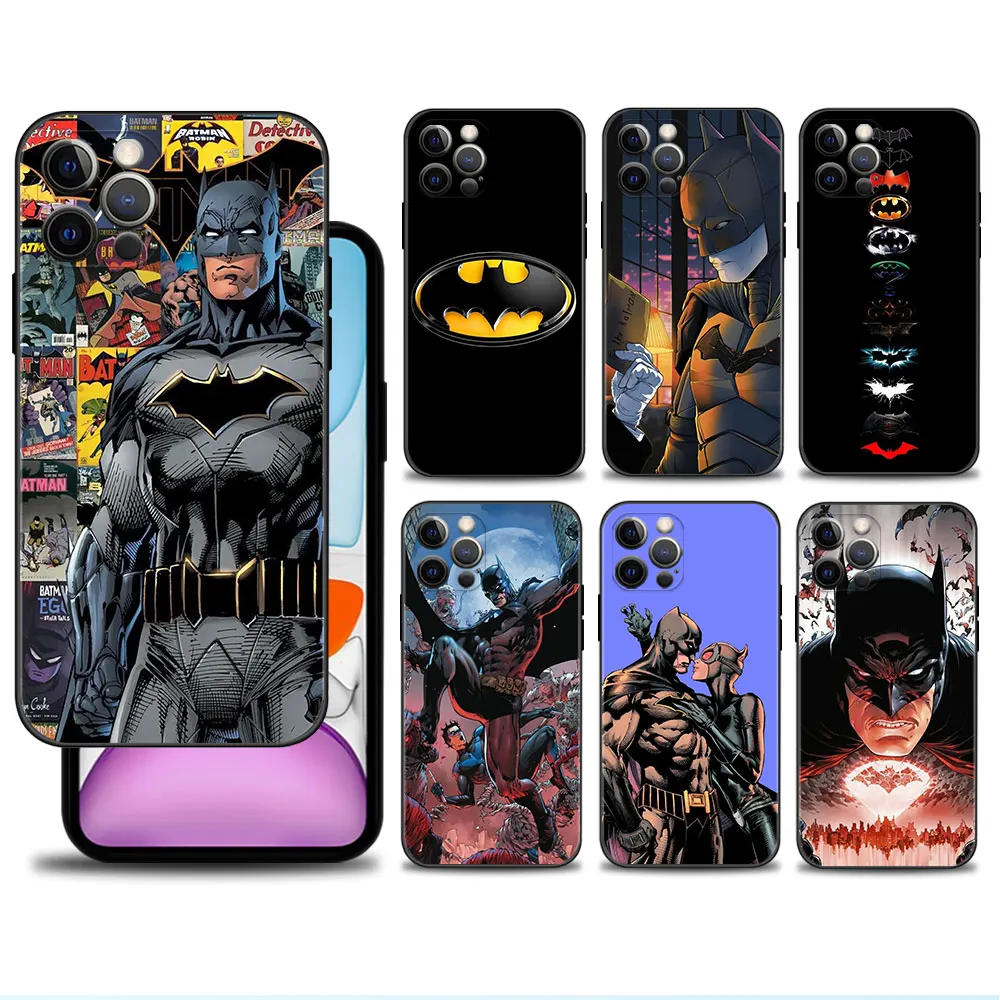 

Back Case Etui Coque For Apple iPhone XS 13 Pro Max XR 11 8 Plus 12 7 14 X SE2 5 6S SE2022 SE 6 5S Best Batman Logo Comics