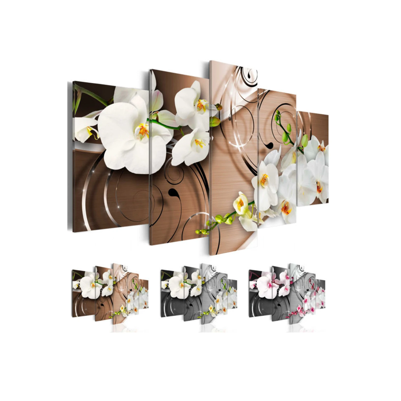 

Unframe Современная картина маслом на холсте абстрактный цветок Орхидея Настенный декор подвесной Декор для гостиной высокое качество, выбери...