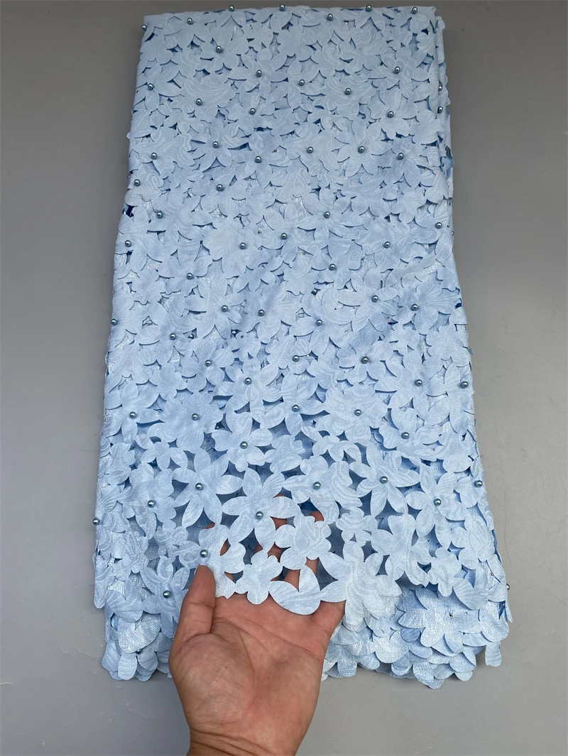 Швейцарская кружевная ткань с камнями 100% хлопчатобумажная для африканской