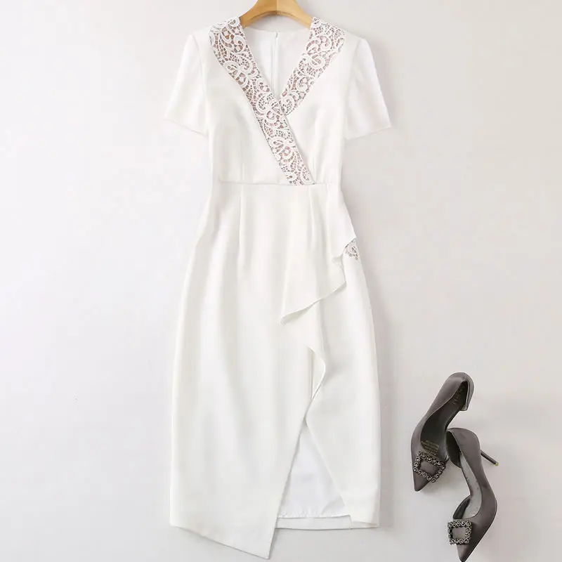 Кружевное лоскутное платье принцессы Кейт элегантные асимметричные платья с