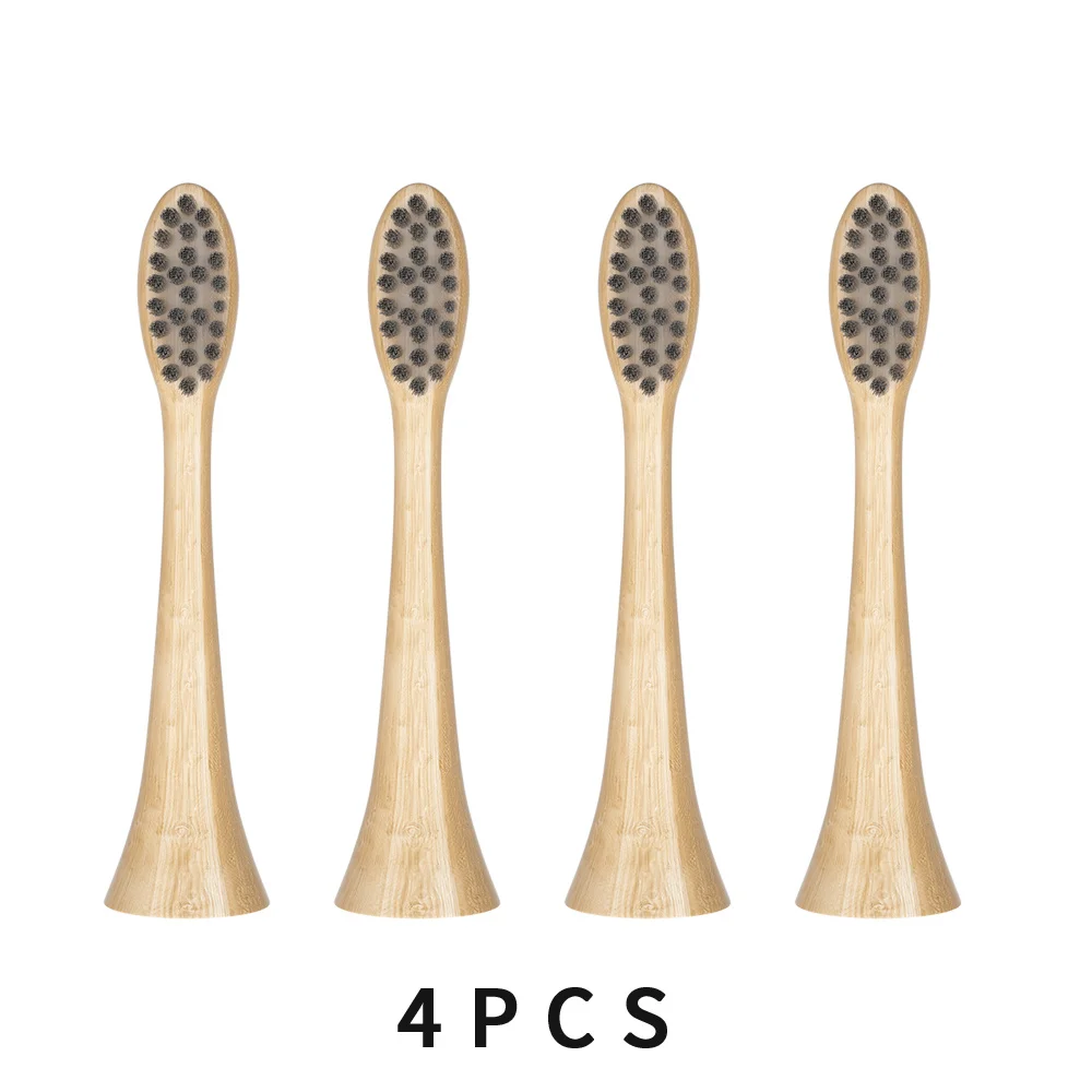 

100% Eco Friendly Soft Bristle Biodegradable Replacement Electric Toothbrush Bamboo Charcoal Heads For Phillps sonicare