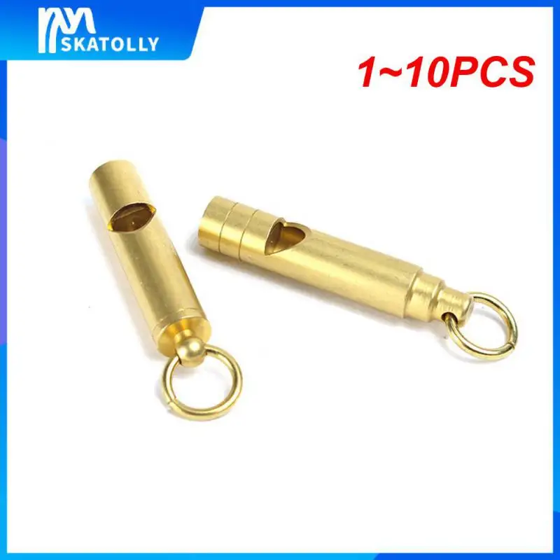 

1~10PCS Vintage Brass Whistle Outdoor Survival Equipment Army Training Pets Dogs Retro Referee Outdoor Safety Hiking Camping EDC