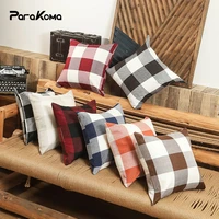geometric plaid striped throw pillow covers linen cotton solid color sofa cushion cover modern home decor decoration pillow