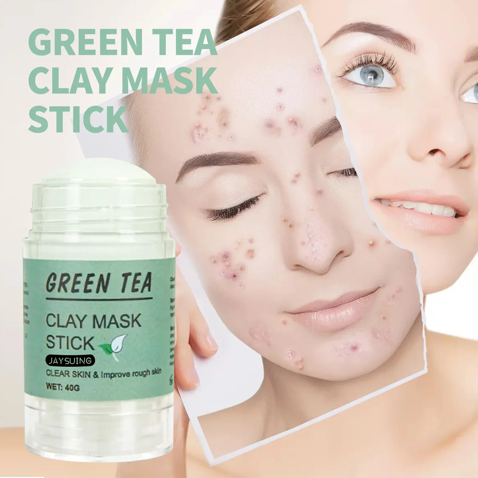 Низкая цена глиняная маска для зеленого чая Jaysuing палочка подтягивает поры