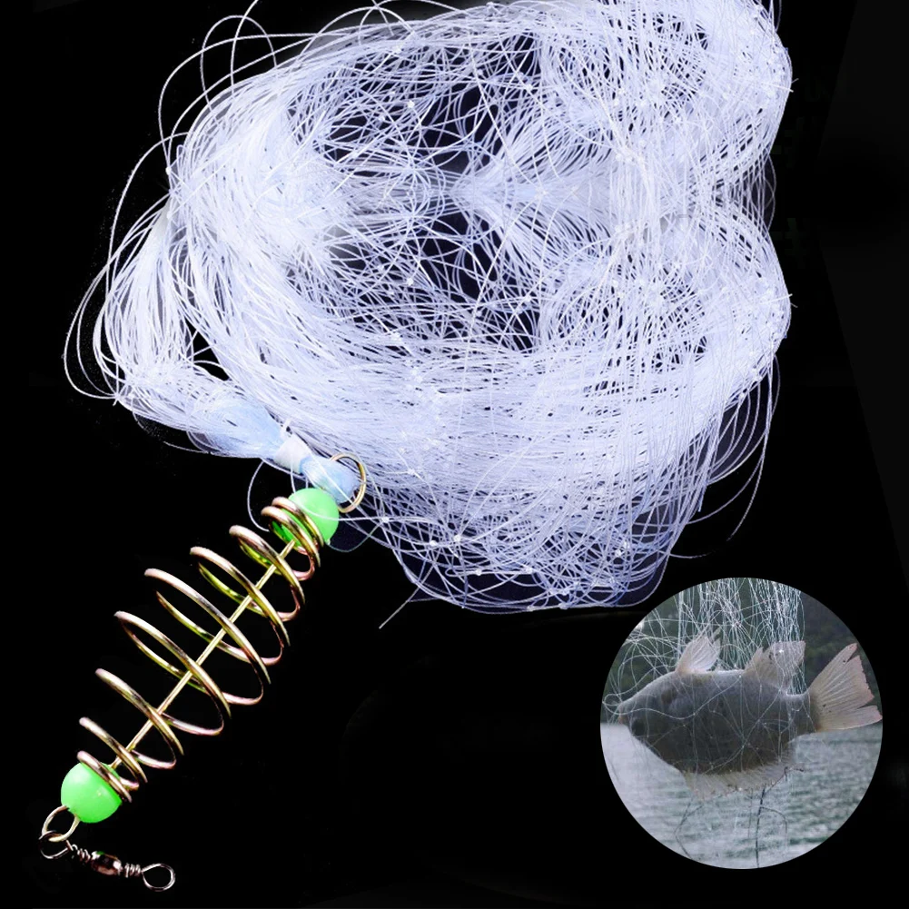 

Fishing Net Single Mesh Nylon Durable with Night Luminous Bead Ball Bearing Ring Fishing Connector Fishing Tackle Shoal Fishing