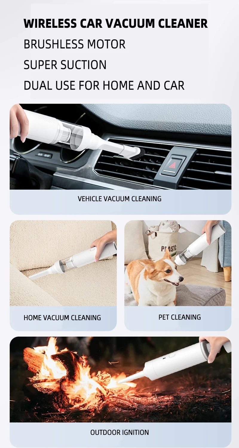 Беспроводной Автомобильный Пылесос С Высоким Всасыванием Мощный Бесщеточный